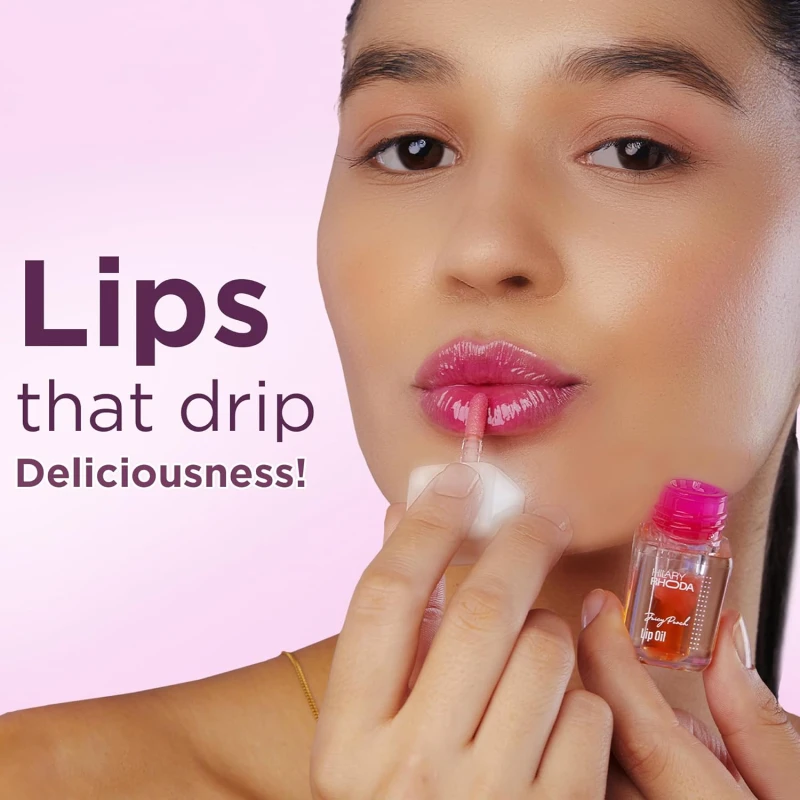 Hilary Rhoda Juicy Punch Lip Oil | Non-Greasy & Glossy Soft Finish | PH Colour-Changing Lip Oil | Keeps Lips Plump & Supple | Pack of 4 | 3.4ml X 4 thumbnail 3